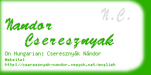 nandor cseresznyak business card
